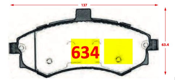 Pastilla de Freno 634