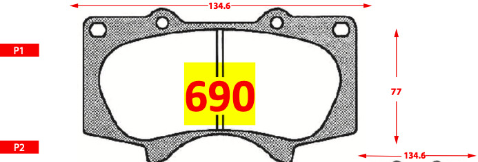 Pastilla de Freno 690