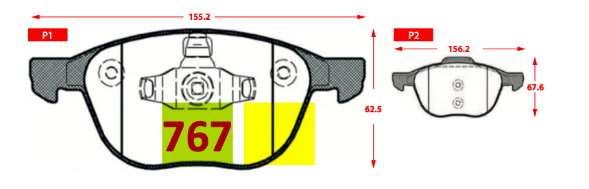 Pastilla de Freno 767
