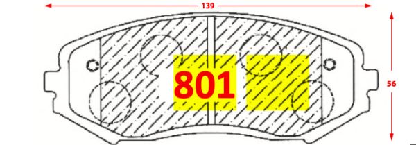 Pastilla de Freno 801