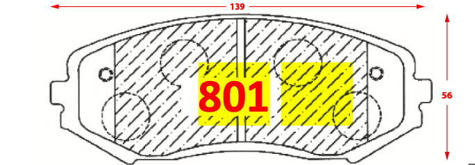 Pastilla de Freno 801