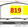 Pastilla de Freno 819
