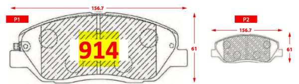 Pastilla de Freno 914