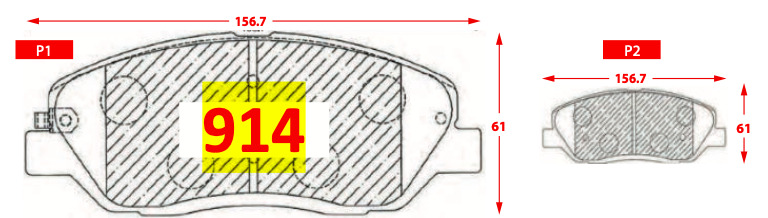 Pastilla de Freno 914