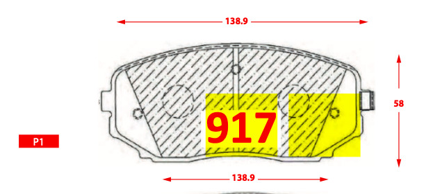 Pastilla de Freno 917