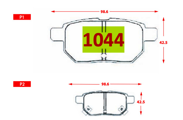 Pastilla de Freno 1044