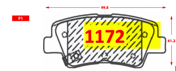 Pastilla de Freno 1172